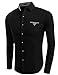 Hasuit Men's Classic Slim Fit Fashion Long Sleeve Dress Shirt Casual Shirts