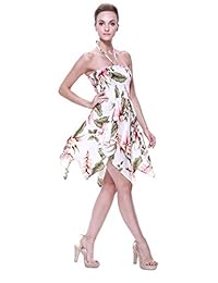 Tropical Group - Vestido de mujer hawaiano con hadas y parte inferior desigual de Luau en Rafelsia, talla única