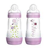 MAM Anti-Colic Bottle, Girl,  9 Ounces,  2-Count