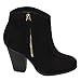 BESTON GD52 Women's Side Zip Chunky Heel Riding Ankle Booties Half Size Smaller