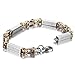 Urban Jewelry Impressive Men's Stainless Steel Bracelet Byzantine Chain, Gold Silver, 9 Inch