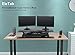EleTab Electric Standing Desk Converter - Height Adjustable Sit Stand Desk Riser Stand up Desktop 37 inches Tabletop Workstation
