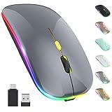 【Upgrade】 LED Wireless Mouse, Slim Silent Mouse