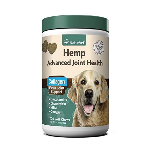 NaturVet Hemp Advanced Joint Health Dog Supplement Soft Chews Helps