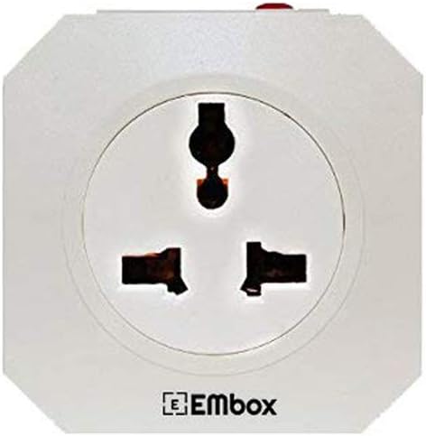 EMbox 1500 W Automatic Power Cut Off Timer Socket with Programmable Countdown Control Switch (White)