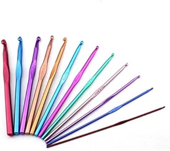 cvbf 12 unids/Set de Ganchos de Ganchillo ergonómicos Acero Inoxidable