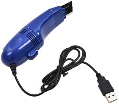 Gadgetzoon Mini USB Vacuum Cleaner For Computer &amp; Keyboard - With Brush &amp; Crevice Attachment | Great For Cleaning Dust, Crumbs, Paper scrapes, Eraser Shedding, Ash And Much More! (Dark Blue)