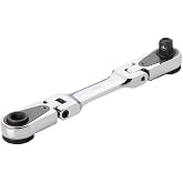 EZRED 4S04 Micro Combo Dual Ratchet Socket with 1/4" Square Drive &amp; Magnetic Bit Drive