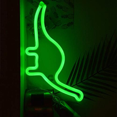 belupai LED Neon Dinosaur Sign, 31x18.5x2 cm, Plastic, USB & Battery Operated, Wall Mountable, Bedroom & Party Decor - Image 3