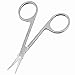 uxcell Woman Slanted Tip Stainless Steel Eyebrow Scissors Trimmer Cosmetic Tool Silver Tone