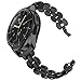 TOYOUTHS Compatible with Samsung Galaxy Watch 7/FE/6/5/4 40mm 44mm Bands, 20mm Metal Chain Strap for Galaxy Watch 6 Classic 43mm 47mm/Watch 5 Pro 45mm/Watch 4 Classic/Watch 3 41mm/Active 2, Black