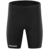 NOOYME Men's Cycling Shorts with 3D Padded Jet Black with Color Block Design Bike Shorts
