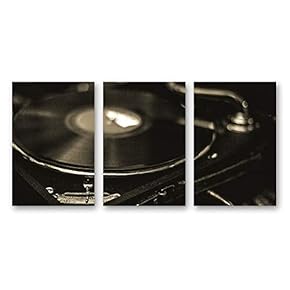 signwin 3 Piece Canvas Wall Art Microphone Canvas...