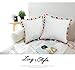 NSSONBEN White Pom Pom Pillow Covers - Soft Velvet Decorative Cushion Cases for Couch Home 16 x 16 Inch Set of 2 (White)