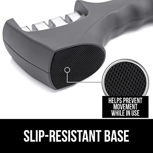 Gorilla Grip Easy to Use Knife Sharpener, 3 Sharpening Options to Help