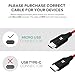 XCENTZ Micro USB Cable 6Ft, Premium Double Nylon Braided Charging Cable Android Charger Cable for Galaxy S7/S6/S5, Kindle, LG, HTC, Sony, Nexus, Tablet and More (6Ft; Red)
