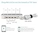 KeyEntre 4 USB Charging Station with Blue LED for Multiple Devices (White, Include Short Cables)