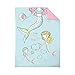 EVERYTHING KIDS Mermaid Aqua, Pink, Yellow 4 Piece Toddler Bed Set - Comforter, Fitted Bottom Sheet, Flat Top Sheet, Standard Size Pillowcase
