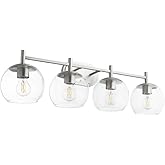 Quorum Lighting 578-4-65 Lyon Vanity, 4-Light 400 Total Watts, Satin Nickel