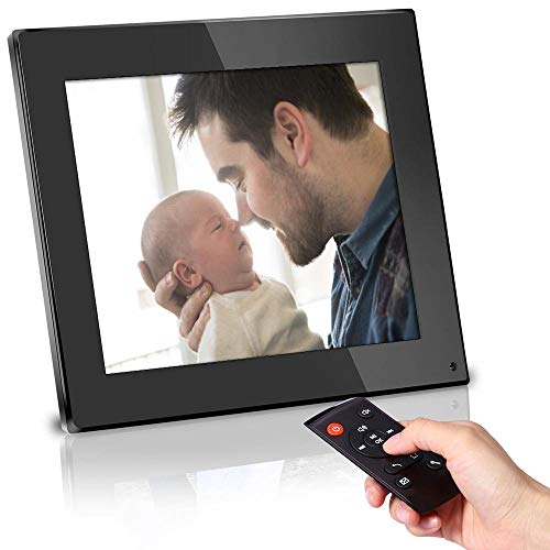 BSIMB Digital Photo Frame 8 Inch Digital Picture Frame 1024×768(4:3) High Resolution LCD Screen Music Video Player/Alarm/Calendar with Remote Controler Black(M03)