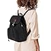 ZOORON Drawstring Canvas Backpack Vintage Rucksack Daypack (Black)