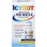 Icy Hot Medicated No Mess Applicator Maximum Strength Pain Relieving Liquid, Multicolor,Value 2 Packk ( 5 fl oz Total )