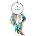 Dremisland Indian Blue and Brown Turquoise Dream Catcher Wind Chimes Feather Pendant Wall Hanging Home Decoration Craft Gift