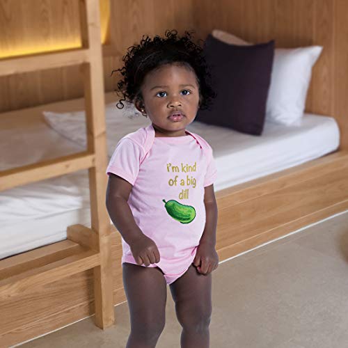 Cute Rascals I'm Kinda of A Big Dill Short Sleeve Envelope Neck Boys-Girls Cotton Baby Bodysuit One Piece - Navy, 6 Months