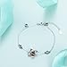 EleQueen 925 Sterling Silver Vintage Inspired Brown Crystals Queen Bee Link Bracelets for Women
