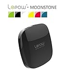 Lepow® Moonstone Series 3000mAh Lithium Polymer Portable Charger External Battery Pack Backup Power Bank with Dual USB (1.2A/0.5A) output and LED Battery Indicator for iPhone 5S, 5C, 5, 4S, iPad Air, mini (Apple Adapters - 30 pin and lightning, not included), Samsung Galaxy S5, S4, S3, S2, Note 3, Galaxy Tab 3, 2, HTC, LG, Nexus, Nokia, Sony and Most other Android Smartphones, Tablets, PS Vita and other USB charged devices - Black
