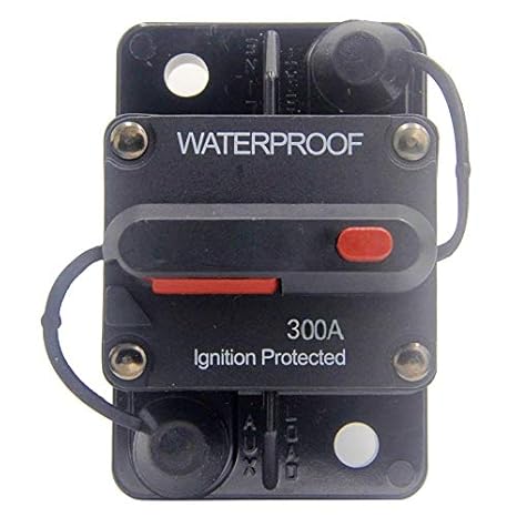 Anjoshi 300 Amp Circuit Breaker 20a 300a With Manual Reset Waterproof Inline Fuse Inverter For Marine Trolling Motors Boat Atv Manual Power 12v 36vdc