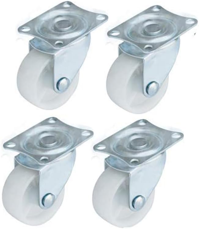 QOPAHI 25mm Castor Wheels - Small Trolley Swivel Casters with Rubber Base (Pack