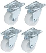 QOPAHI 25mm Castor Wheels - Small Trolley Swivel Casters with Rubber Base (Pack