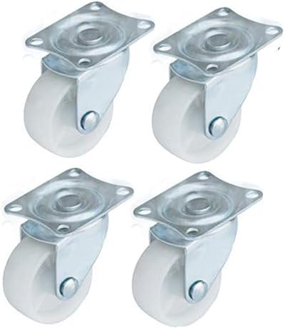 QOPAHI 25mm Castor Wheels - Small Trolley Swivel Casters with Rubber Base (Pack