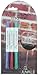 Wine Glass Writer - Drink Marker/Pen - 3 Pack, Metallic Wine Red, Teal, Purple - Holiday Limited Edition by Juvale