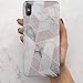 iPhone Xs Max Case,LUMARKE Cute Geometric Grey Marble for Men Women Girls,Slim-Fit Matte TPU Clear Bumper Soft Rubber Silicone Best Protective Thin Cover Fashion Phone Case for iPhone Xs Max [6.5