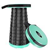 Juanya Retractable Folding Stools Portable Plastic Stools Twelve Levels Adjustable Holds Up 330 Pounds, Outdoor Travel Camping Fishing Garden Folding Stools