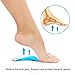 Hicarer Arch Support Insoles Cushions for Flat Feet, Adhesive Arch Pad for Women and Men, 6 Pairs (Transparent, Blue and Beige)