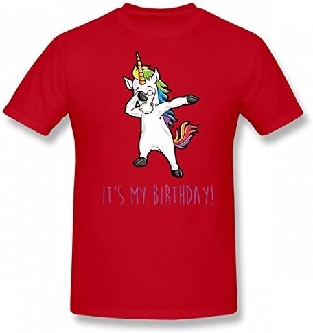 Herekind Best Quality It's My Birthday T Shirt Men Short Sleeved Popular Novelty Funny T Shirt Original Man Tee Red