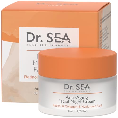 DR. SEA Anti-Aging Nachtcreme für alle Hauttypen mit Retinol, Kollagen, Hyaluronsäure & Peptidkomplex 50 ml