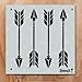 Stencil1 Arrows Wallpaper Pattern Stencil - Reusable Ideal for Card Making, Paper Crafts, Holiday Gift Making, Sturdy Art Projects - Decor on Walls Fabric & Furniture Recyclable Art Craft - 11