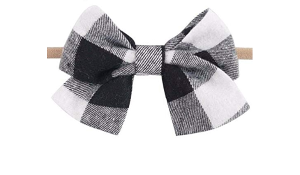 plaid headband baby