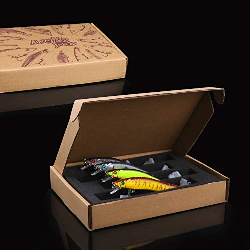 image for RUNCL Anchor Box - Slow Sinking Minnows SSM137, Wobbler Fishing Lures,