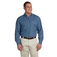 Harriton Mens Long-Sleeve Denim Shirt (M550) -LIGHT DENI -XL