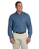 Harriton Men's Long Sleeve Denim Shirt