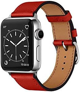 SUPSUN Compatible for Iwatch Band, 38mm/40mm 42mm/44mm, Genuine Leather Replacement Band Compatible with Iwatch Series 5…