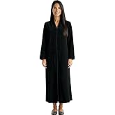 Alexander Del Rossa Kimono Robe with Zipper, Zip Up Robe for Women