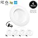 PARMIDA (4 Pack) 5/6 inch Dimmable LED Recessed Retrofit Downlight, 15W (120W Replacement), Easy Installation, 1100lm, Energy Star & ETL-Listed, LED Ceiling Down Light, LED Trim Can Lights, 4000K