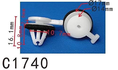 Door Window A-Pillar Retainer Clip with Sealer, for Land Rover (Pack of 20)