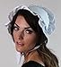 One Size Solid White Cotton Traditional Pioneer Bonnet